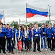 На открытии трудового семестра. День России